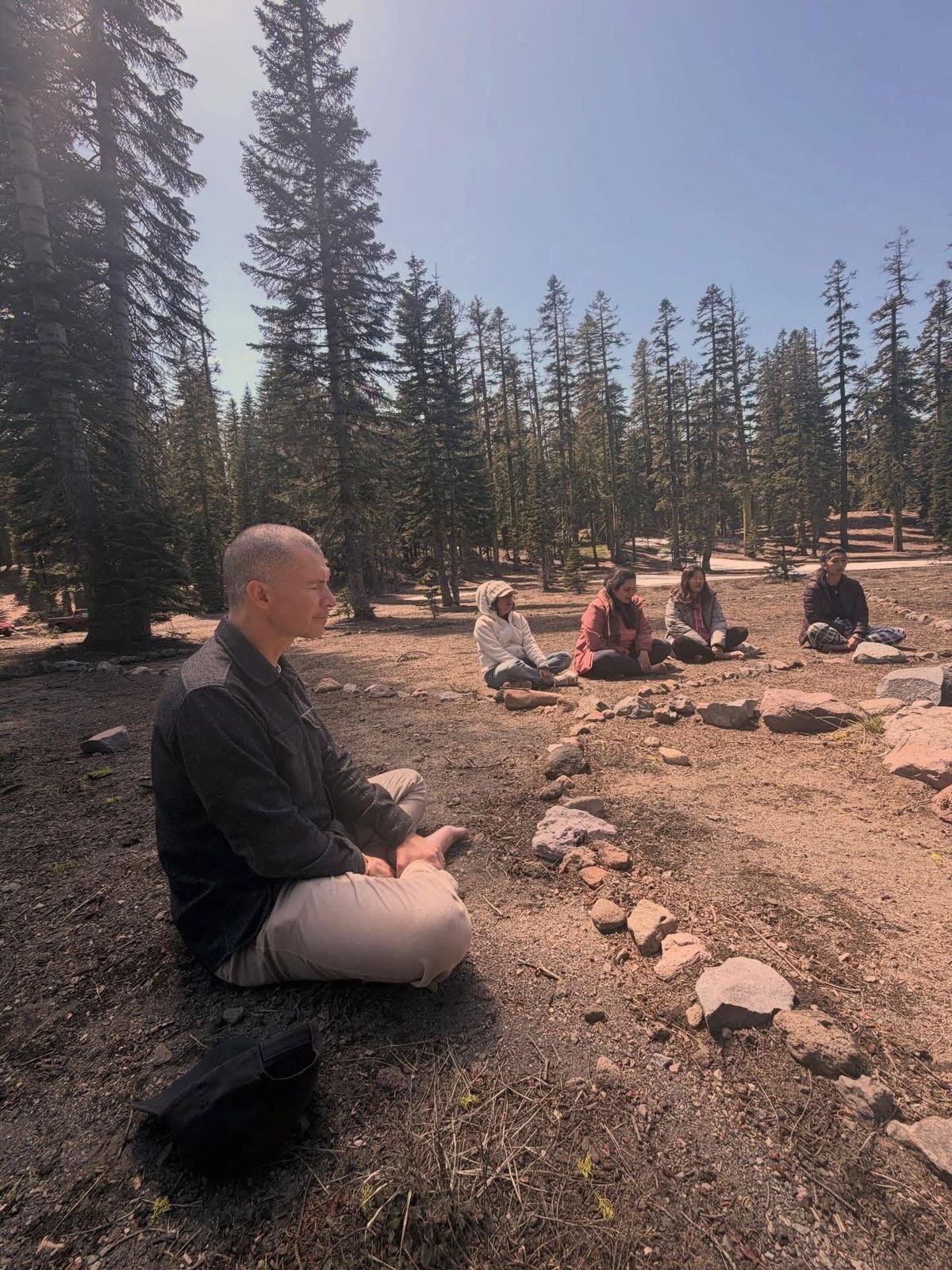 Morning meditation circle