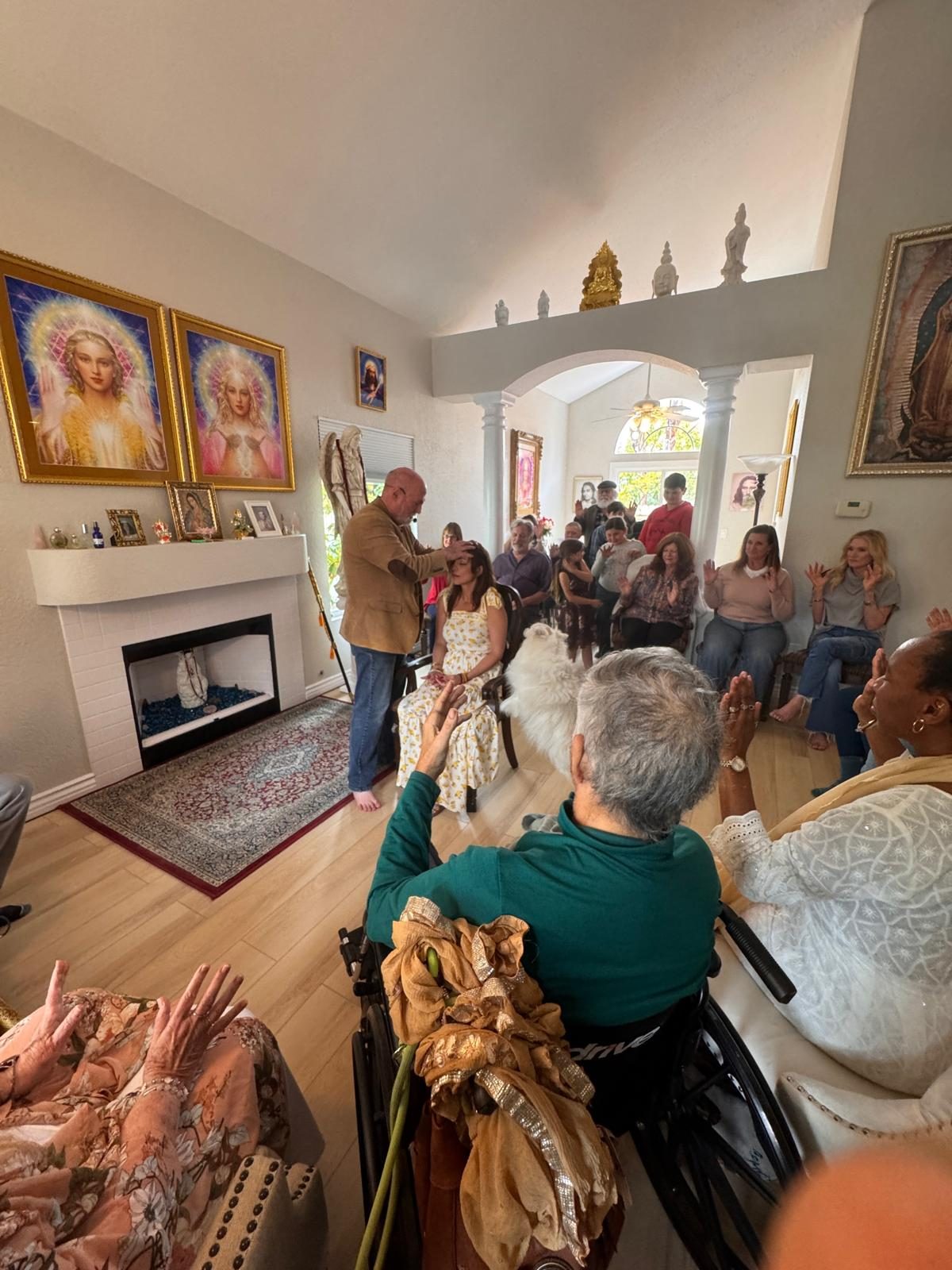 Rev. Bill offering a blessing during a healing gathering